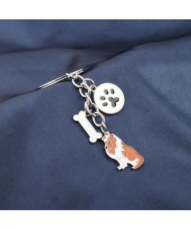 Ensianth Dog Keychain | Perfect Gifts for Dog Lovers & Owners | Paw Print Design | Ideal for Moms & Dads | Cute Shetland Sheepdog Keyring - Buy Online on GoSupps.com