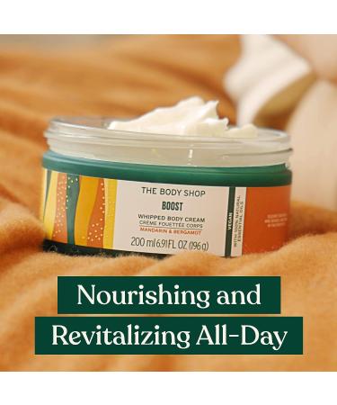 Body Shop Boost Whipped Body Cream - Bergamot & Mandarin, 6.91oz | Vegan Moisturizer - Buy Online on GoSupps.com