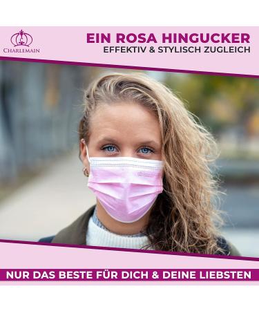 Charlemain 10x Op Masks - EN 14683 Type IIR Medical Face Masks BFE 99.9% Latex-Free Pink (10 Pack) - Made in Germany - Buy Online on GoSupps.com