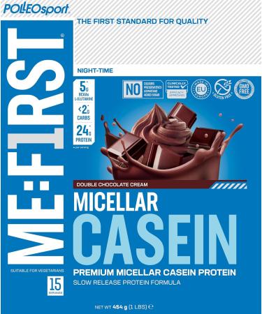 Me First Micellar Casein - Double Chocolate Cream 454g | Premium Protein Supplement for Muscle Recovery - Buy Online on GoSupps.com