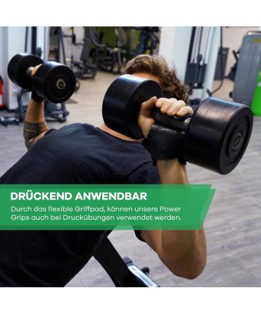 NetroxSports Power Grips - Extra Strong Lifting Straps for Bodybuilding Weightlifting & Strength Training - Premium Fitness Aids for Men & Women - International Shipping Available - Buy Online on GoSupps.com