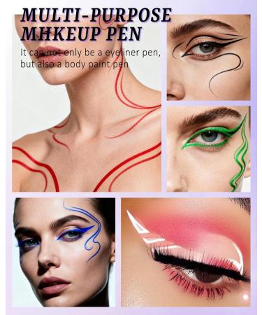  LYSdefeu Waterproof matte liquid eyeliner highly pigmented and long-lasting smudge-proof quick-drying for everyday and festival use color makeup vegan-01 black - Buy Online on GoSupps.com