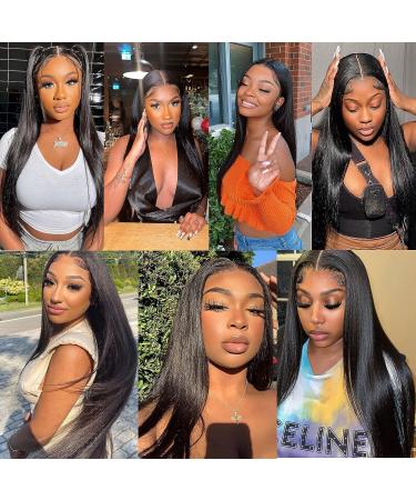 Weydlor 18 Straight Lace Closure Wig | 100% Human Hair | Pre-plucked with Baby Hair | 150% Density | Natural Color | for Black Women - Buy Online on GoSupps.com
