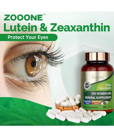 zooone Lutein and Zeaxanthin Eye Vitamins, Eye Vitamin and Mineral Supplement with Vitamin C E Zinc Copper, Vision Support for Macular Degeneration, Eye Health Pills for Adults & Seniors, 90 Capsules 1 - Buy Online on GoSupps.com