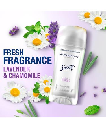 Secret Clinically Proven Aluminum Free Deodorant for Women Lavender & Chamomile Scent 2.4 oz Lavender & Chamomile 2.4 Ounce (Pack of 1) - Buy Online on GoSupps.com