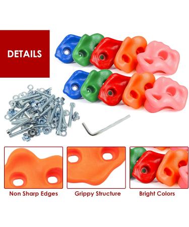Jiuzcare 20-Pack Children s Climbing Handles & Stones - Indoor/Outdoor Multicolored Climbing Wall Accessories for Kids - Buy Online on GoSupps.com
