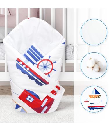 Marina Cotton Baby Swaddle Wrap Blanket | Newborn Sleeping Bag 0-3 Months | Soft & Cozy Swaddling Essential - Buy Online on GoSupps.com