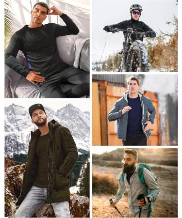 Roadbox Men's Thermal Underwear Set - Breathable Soft & Warm Ski Clothing - Flexible Thermoactive Winter Gear in Green - Perfect for Cold Weather - Buy Online on GoSupps.com
