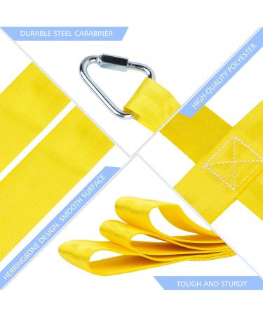 Kids Outdoor Climbing Net - Ninja Warrior Obstacle Course - Polyester Rope for Slackline - Playground Jungle Gym - 4x5 Grid (Yellow) - Buy Online on GoSupps.com