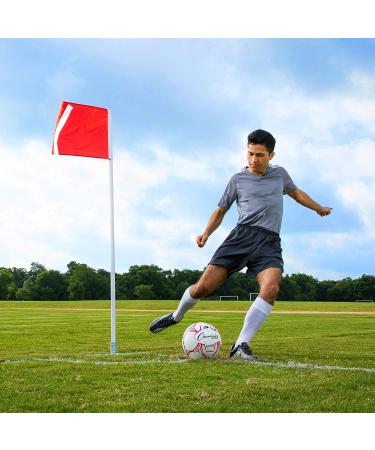 Champion Sports Spring Loaded Steel Base Soccer Corner Flags Red  One Size - Buy Online on GoSupps.com