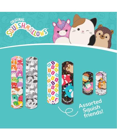 Squishmallow Bandage Kit - Cute Latex-Free Bandaids for Kids & Infants Assorted Pack with Travel Tin - 100CT - Buy Online on GoSupps.com