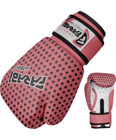Farabi Sports 4 oz Pink Star Boxing Gloves for Kids | MMA Muay Thai & Kickboxing (Ages 4-9) - Buy Online on GoSupps.com