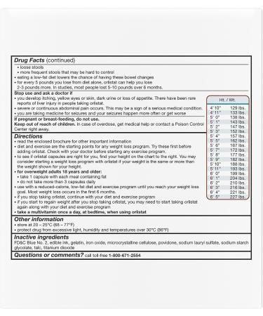 Alli Diet Weight Loss Supplement 60mg Capsules - 170 Count (1 Pack) - Buy Online on GoSupps.com