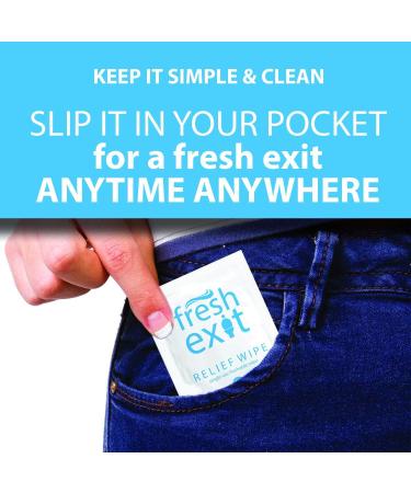 FreshExit Hemorrhoid Wipes 36ct - Witch Hazel & Flushable for Adults - Individually Wrapped & Discreet Pack - Buy Online on GoSupps.com