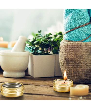 20 Pcs Gold 1-Ounce Aluminum Tin Jars | Refillable Round Containers for Cosmetic Lip Balm and Cream | 30ml Screw Lid Bottles - Buy Online on GoSupps.com