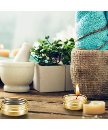 Premium Aluminum Round Lip Balm Tin Containers - Gold Screw Cap Cans for Ointments Powders Candles Spices & Sweets (15ml Pack of 30) - Ideal for International Shipping - Buy Online on GoSupps.com