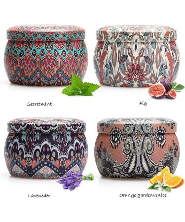 Scented Candles Gift Set - 8% Essential Oil, 4 Pack 4.4 oz Aromatherapy Candles for Stress Relief - Perfect Gifts for Girlfriend, Teacher, Mom - Anniversary, Birthday - Secret Mint, Lavender, Mexican Orange Blossom, Fig - Buy Online on GoSupps.com