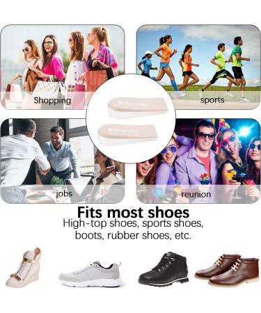 Adjustable Heel Lift Insole Inserts - Gel Height Increase Orthotic Insoles for Leg Discrepancy & Heel Pain - 3-Layer Design (Beige, Small) - Buy Online on GoSupps.com