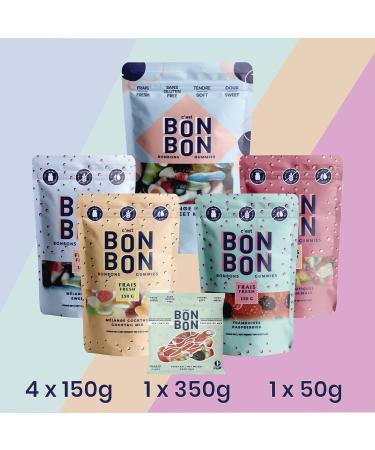 c'est BON BON - Ultimate Gluten-Free Candy Mix - Sweet Package for Sharing with Friends and Family - Assortment of treats gummies - Freshness Quality and Variety - Prepared in Canada - Pack of 6 bags - Buy Online on GoSupps.com