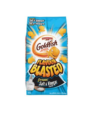 Pepperidge Farm Goldfish Flavour Blasted Salt and Vinegar, 180g/6.34 Ounces Imported from Canada Salt,Vinegar 6.34 Ounce (Pack of 1)