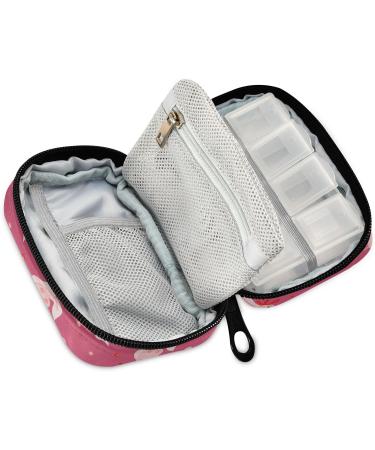 Travel Pill Organizer Case - 7 Day Cute Red Axolotl Weekly Vitamin Holder - Portable Zipper Pouch for Medicine & Supplements - Buy Online on GoSupps.com