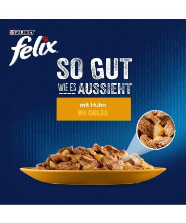 Buy FELIX As Good As It Looks Wet Cat Food in Jelly with Chicken - 26 Pack (2.21kg) | Premium International Shipping - Buy Online on GoSupps.com