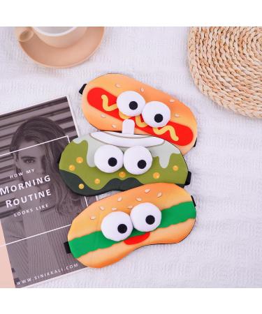 Funny Hamburger Sleep Mask for Women | Soft Travel & Nap Eye Mask with Elastic Strap - Perfect for Rest & Relaxation - Buy Online on GoSupps.com