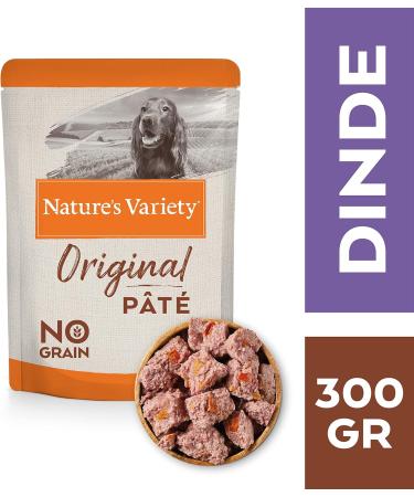 Nature's Variety Original No Grain Turkey Pate for Adult Dogs - Pack of 8 x 300g | Grain-Free Dog Food - Buy Online on GoSupps.com