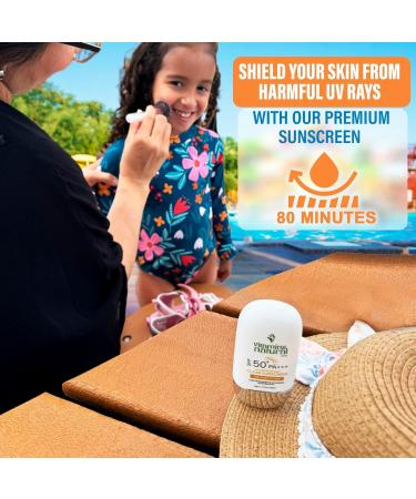 Natural Sunscreen SPF 50 - Non-Greasy Lightweight UVA/UVB Protection for All Skin Types - Water-Resistant Facial Cream 50 ml - Buy Online on GoSupps.com