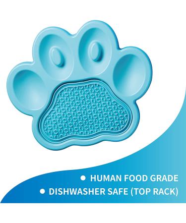 PetDreamHouse PAW 2-in-1 Slow Feeder Interactive Bowl & Lick Mat - Blue - Buy Online on GoSupps.com