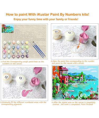 iKustar Running Horse Paint by Numbers Kit | DIY Acrylic Painting for Kids & Adults | 16x20 | Beginner Friendly - Buy Online on GoSupps.com