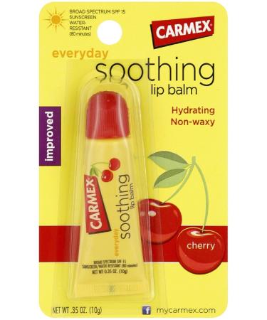 Carmex Soothing Everyday Lip Balm Cherry 0.35 oz (Pack of 8)