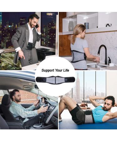 LKM Lower Back Support Belt - Breathable Lumbar Support Brace for Men & Women | Posture Corrector & Waist Trimmer - Large/X-Large - Buy Online on GoSupps.com