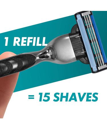 Gillette Mach3 Men's Razor + 12 Razor Blade Refills - Smooth Shave with 3 Blades - Buy Online on GoSupps.com