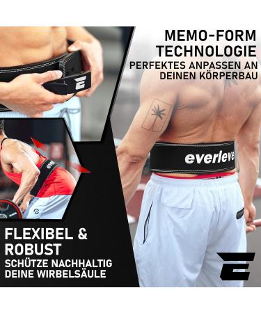 Everleven Premium Real Leather Weight Lifting Belts for Men & Women | Fitness Gym Bodybuilding Strength Sport - Choose Black M/L - Buy Online on GoSupps.com