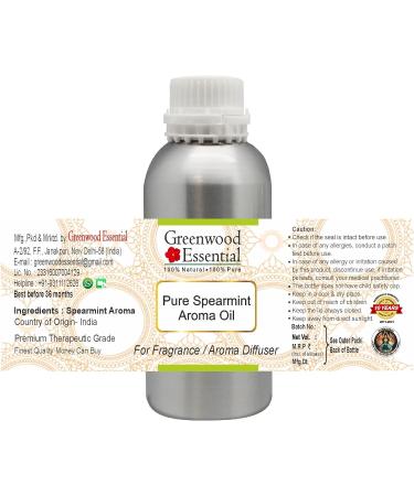 Greenwood Essential Natural Green Mint Aroma Oil | 300ml Therapeutic Quality for Aroma Diffuser | Pure & Natural - Buy Online on GoSupps.com