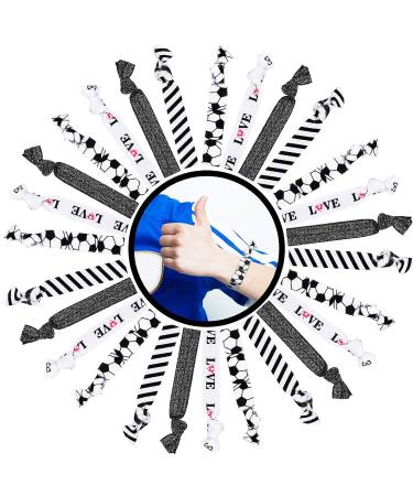 Soccer Hair Accessories Set - 24 Piece Elastic Hair Ties & Scrunchies for Women and Girls - Buy Online on GoSupps.com