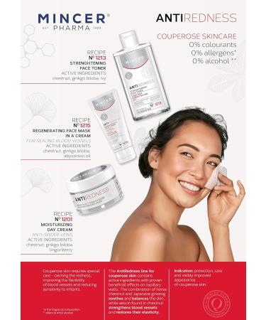  MINCER EST. PHARMA 1989 Mincer Pharma Anti-Redness Regenerating Moisturiser Uniform Colour Face Serum for Couperose Skin with Chestnut Ginkgo Biloba Centella Asiatica 30 ml - Buy Online on GoSupps.com