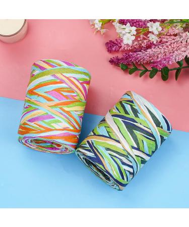 Hoveox Colored Raffia Paper Ribbon - 524 Feet for Gift Wrapping and Decoration - Red and Blue - 2 Rolls - Buy Online on GoSupps.com