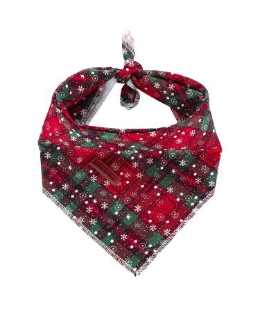 Lionheart Glory Dog Haller Washable Soft Cotton Christmas Libbar Schal adjustable Kerchief square dog Neck towel for large dogs green neckerchiefs Large (1 Pack) B: red and green grille - Buy Online on GoSupps.com