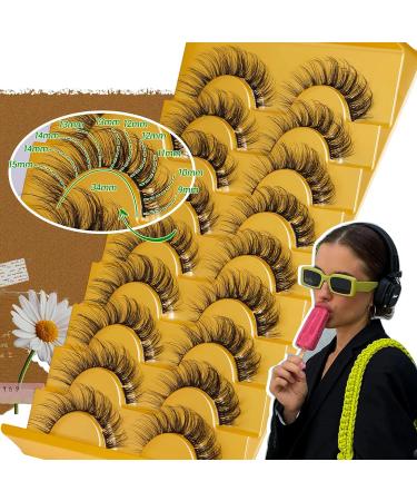 D Curl Natural Eyelash Clusters - 9 Pairs Mega Volume Mink Lash Extensions by Goddvenus - Buy Online on GoSupps.com