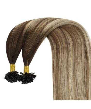 Youngsee Real Hair Bonding Extensions - Balayage U-Tip 1g 35cm Keratin Extensions for All Hair Types - #4/6/25 #4/6/22 - Ideal for Cancer Patients - Buy Online on GoSupps.com