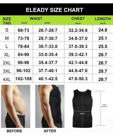 Eleady Men's Compression Shirt Body Shaper Tank Top - Large Black - Buy Online on GoSupps.com