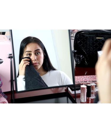 Arkwright Makeup Remover Towels 13x13 6 Pack - Soft Cotton Washcloths with Makeup Embroidery - Perfect Holiday Gift for Women - Black - Buy Online on GoSupps.com