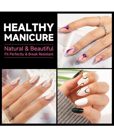 UNA GELLA Short Oval Round Nail Tips | 312 Pcs Full Matte Clear Gel X Nail Tips - 15 Sizes for DIY Nail Extensions - Buy Online on GoSupps.com
