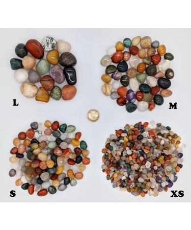 Colludo Gemstone Set | Natural Tumbled Stones in Colorful Fabric Bag | Various Sizes (2.5-3.5 cm) - Perfect for Collectors & Decor - Buy Online on GoSupps.com