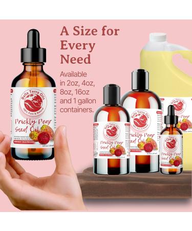 Bella Terra Oils - Prickly Pear Oil 4oz - Sourced from Pure Cactus Enclaves Packed with Fatty Acids & Flavonoids Impeccable for Silken Skin 4 Fl Oz (Pack of 1) - Buy Online on GoSupps.com