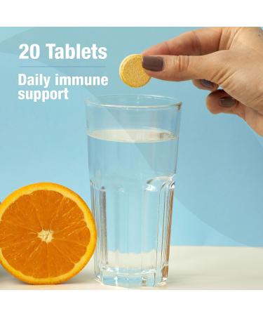 ORZAX Vitamin C 1000mg Effervescent Tablets - Immune Support & Antioxidant Booster - Sugar-Free & Non-GMO - Skin & Joint Health - Orange Flavored - Buy Online on GoSupps.com
