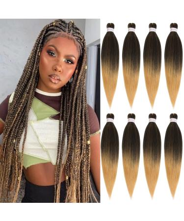 Xtrend EZ Braids 8 Packs Appeared Hair extensions for braids simply for boxing braids hair shadow blond setting of the warm water hair extensions made of synthetic fiber T27# 30 POUCES (paquet de 8) T27#