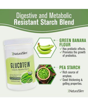 NaturalSlim Resistant Starch - Organic Green Banana Flour & Pea Starch Blend for Gut Health - Non-GMO, Gluten-Free Metabolism & Prebiotic Fiber Powder - 16 Servings - Buy Online on GoSupps.com